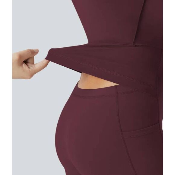 NWT HALARA Easy Peezy Airy Backless Twisted Cool Touch Dance Active Dress size M - Picture 3 of 10